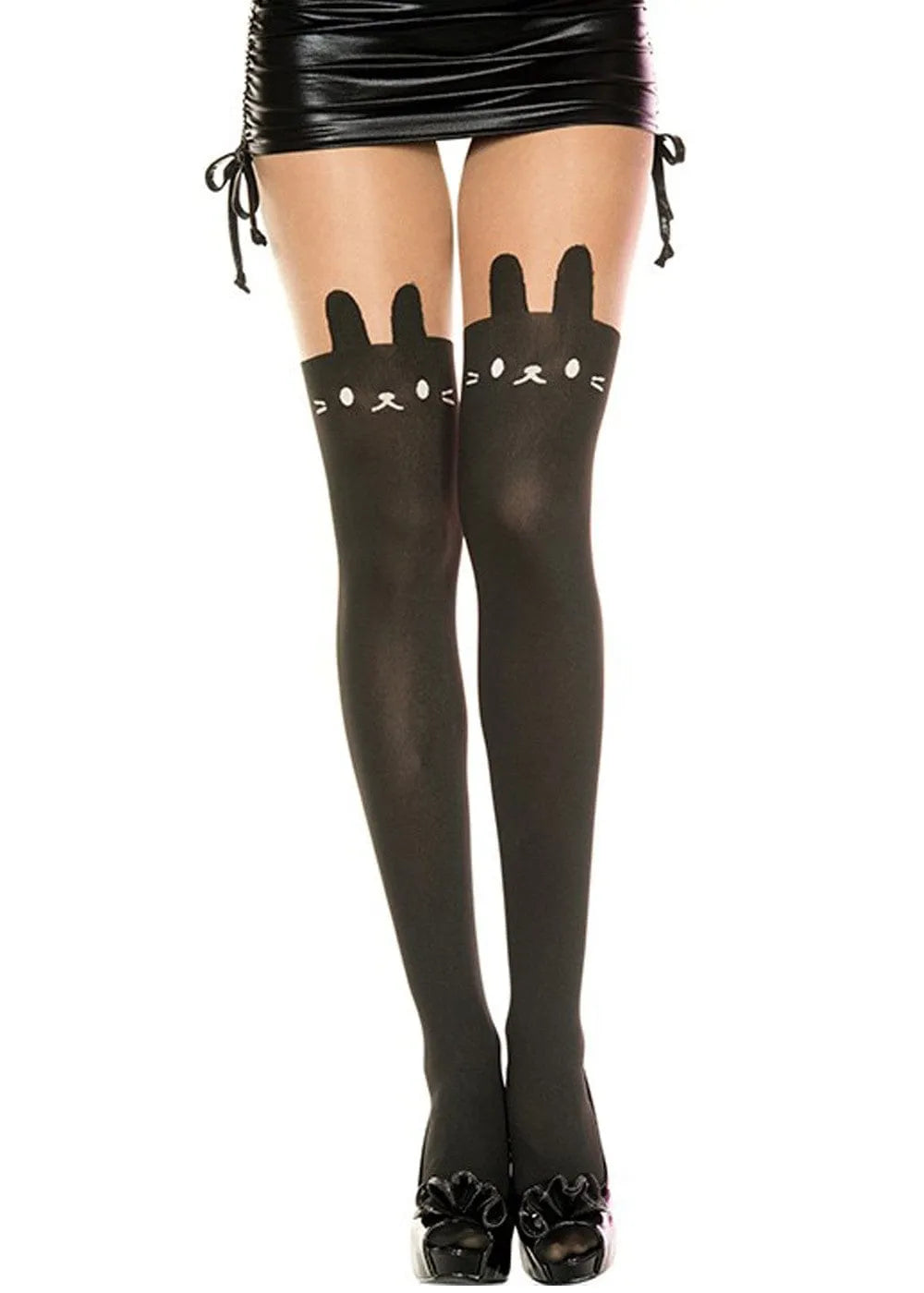 Collant Fantaisie Noir Sexy Tête De Lapin