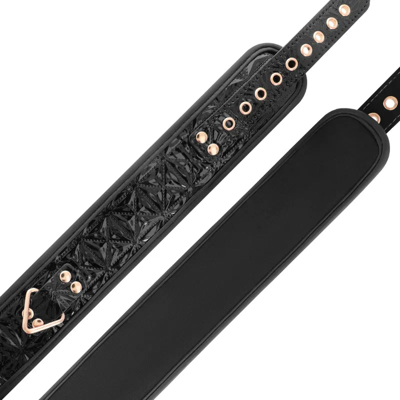 Collier Bdsm Cuir Végétalien Sans Nickel