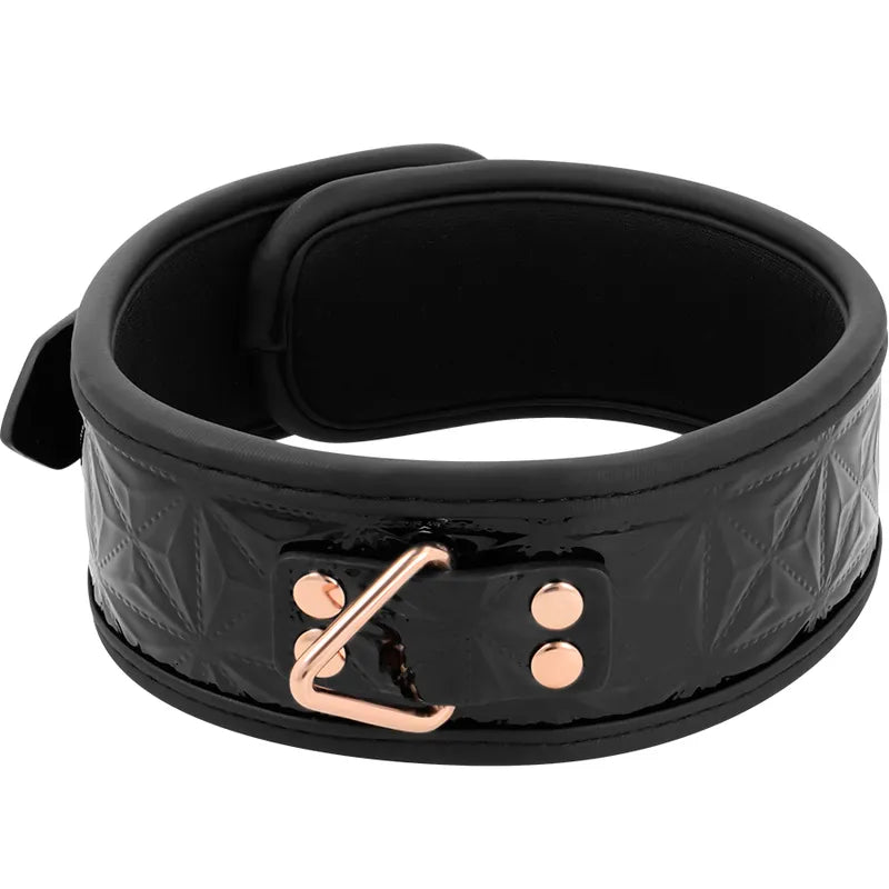 Collier Bdsm Cuir Végétalien Sans Nickel