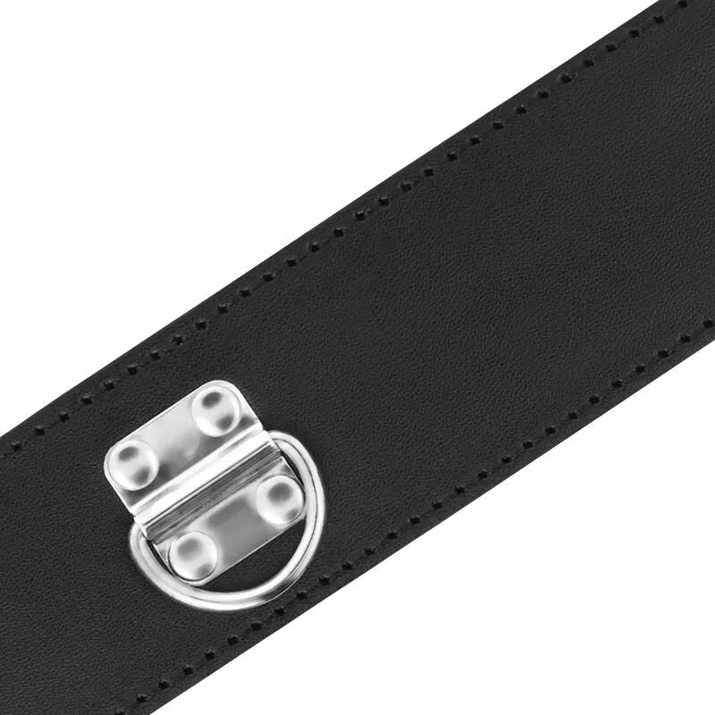 Collier Bdsm Néoprène Cuir Noir