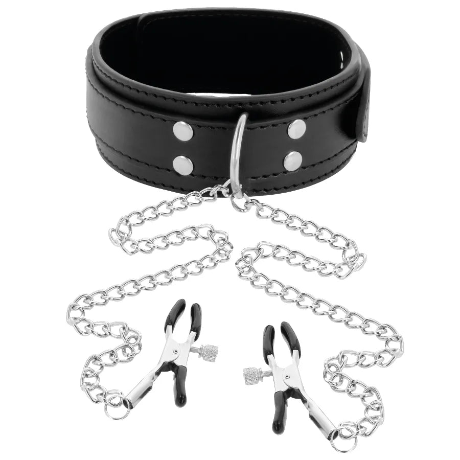 Collier Bondage Cuir Pvc Réglable