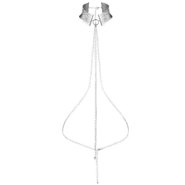 Collier Bondage Métallique Réglable Élégant