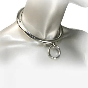 Collier Bondage Métal Chromé Avec Clé Allen