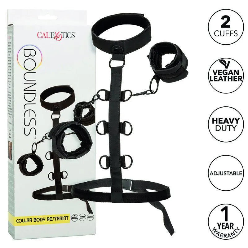 Collier De Retenue Bondage En Cuir Végétalien