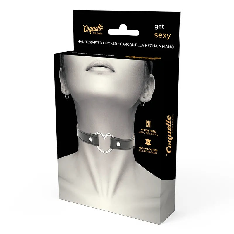 Collier Fétiche Cuir Vegan Réglable Élégant