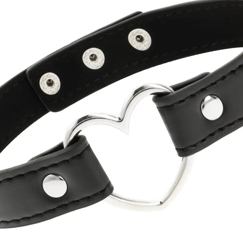 Collier Fétiche Cuir Vegan Réglable Élégant