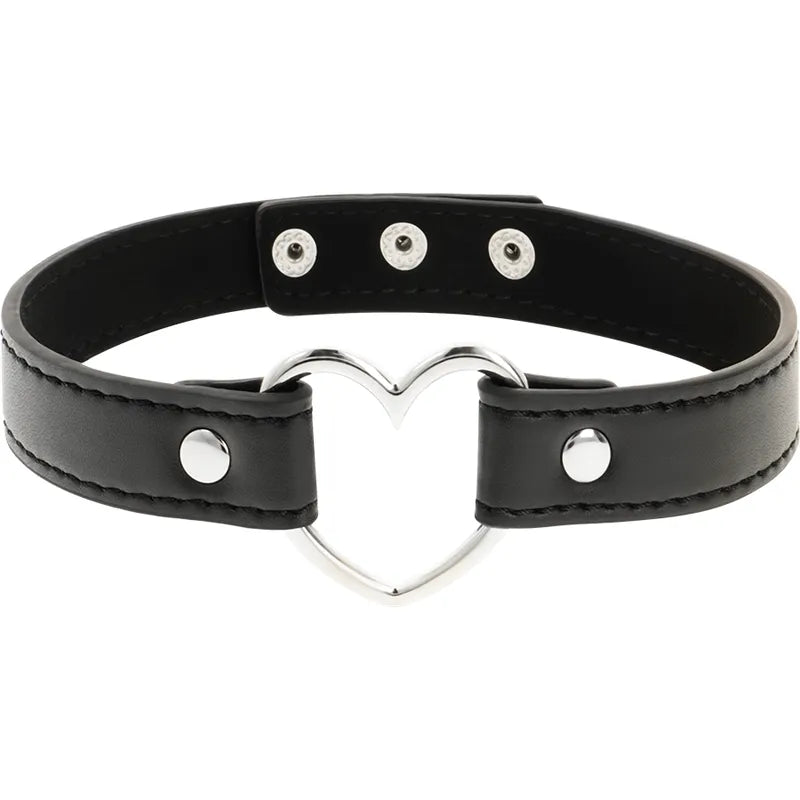 Collier Fétiche Cuir Vegan Réglable Élégant