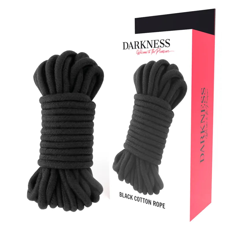 Corde De Bondage En Coton Noir 20 Mètres