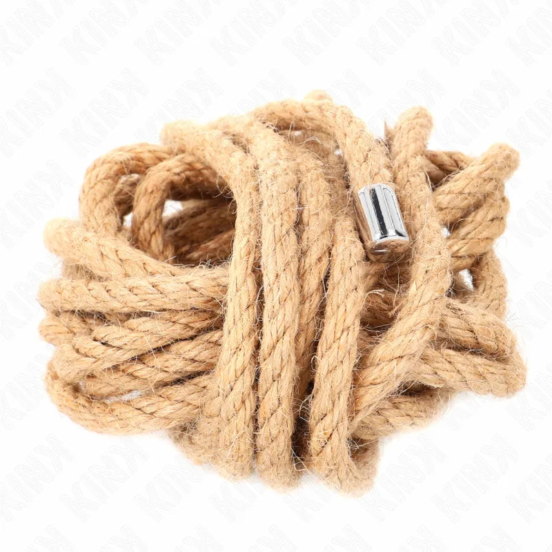 Cordes de bondage en coton beige pour débutants, texture douce, confortables et sécurisées pour attaches simples.