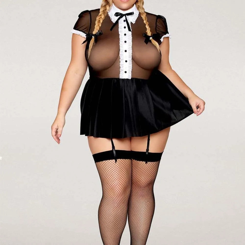 Costume Écolière Gothique Grande Taille Soirées Érotiques