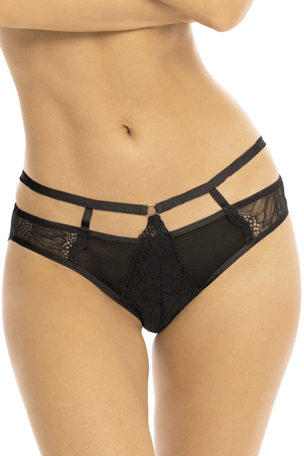 Culotte Dentelle Noire Florale Sensuelle