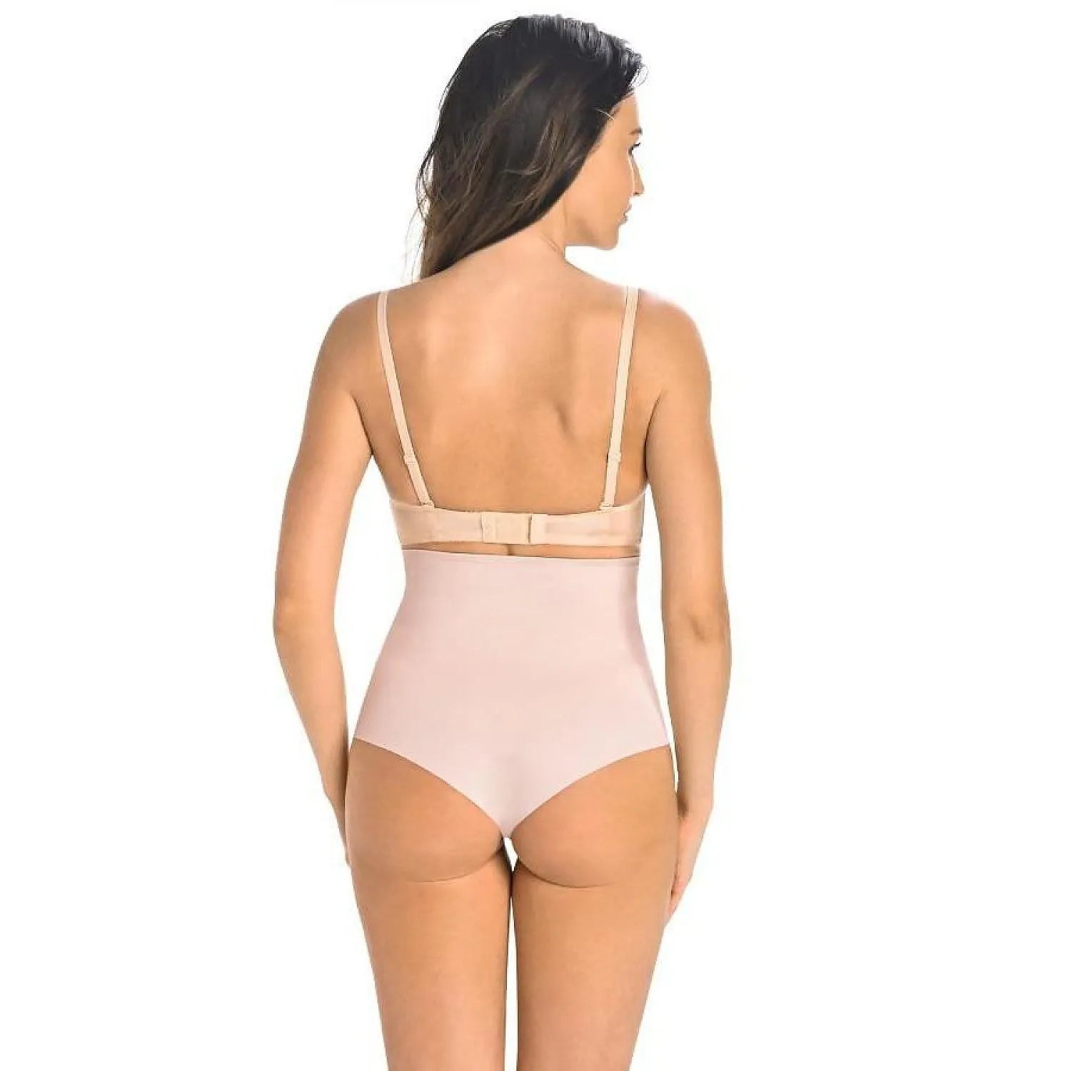 Culotte noire sans coutures Teyli, taille haute, élastique, affine la silhouette, finition coton doux à l'entrejambe.