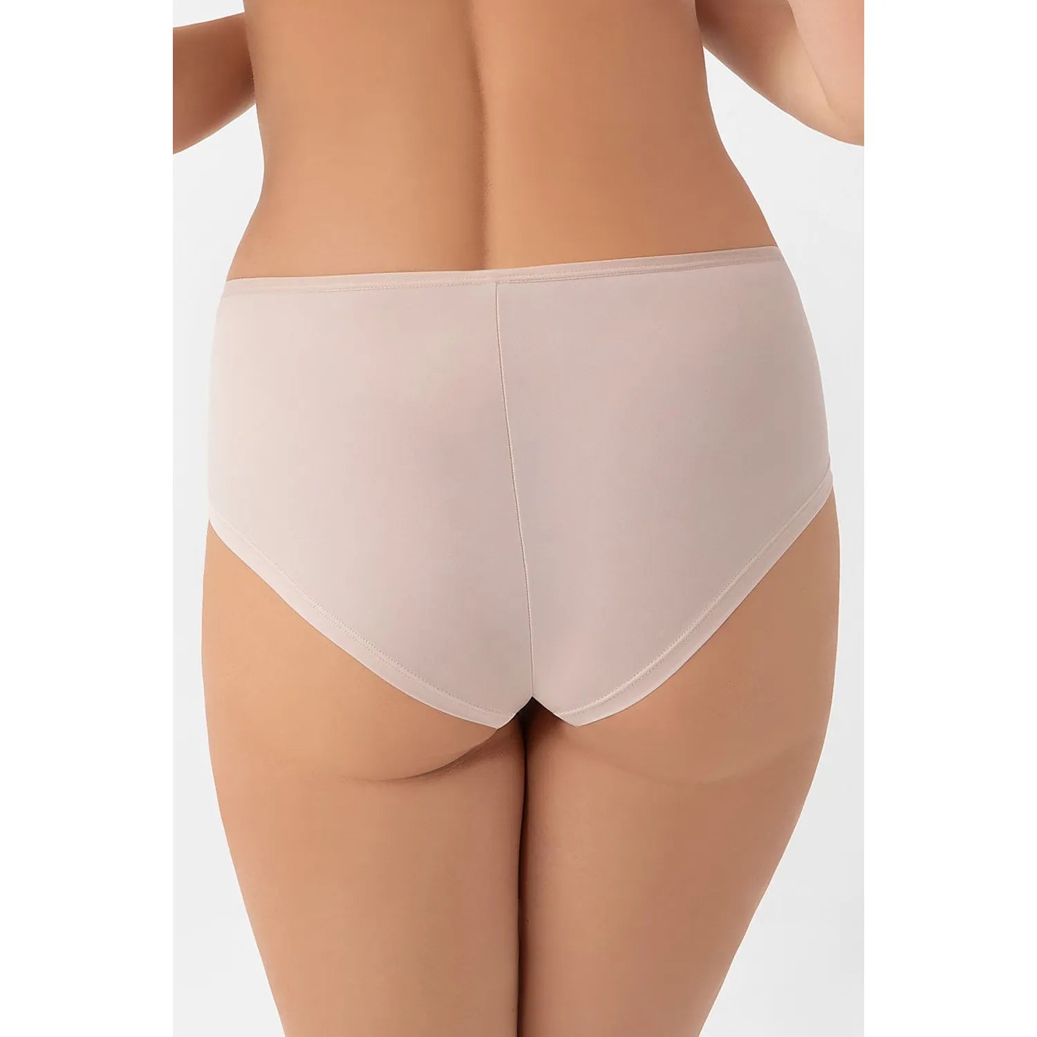 Culottes Gorsenia model 216149 beige, dos lisse, coupe classique, broderie frontale, confort et élégance.