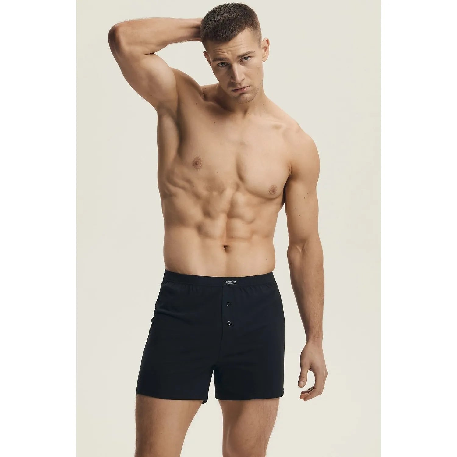 Boxer basiques Henderson 220969 pour homme confort maximum design minimaliste tissu doux respirant coupe ample ceinture élastique日常 wear