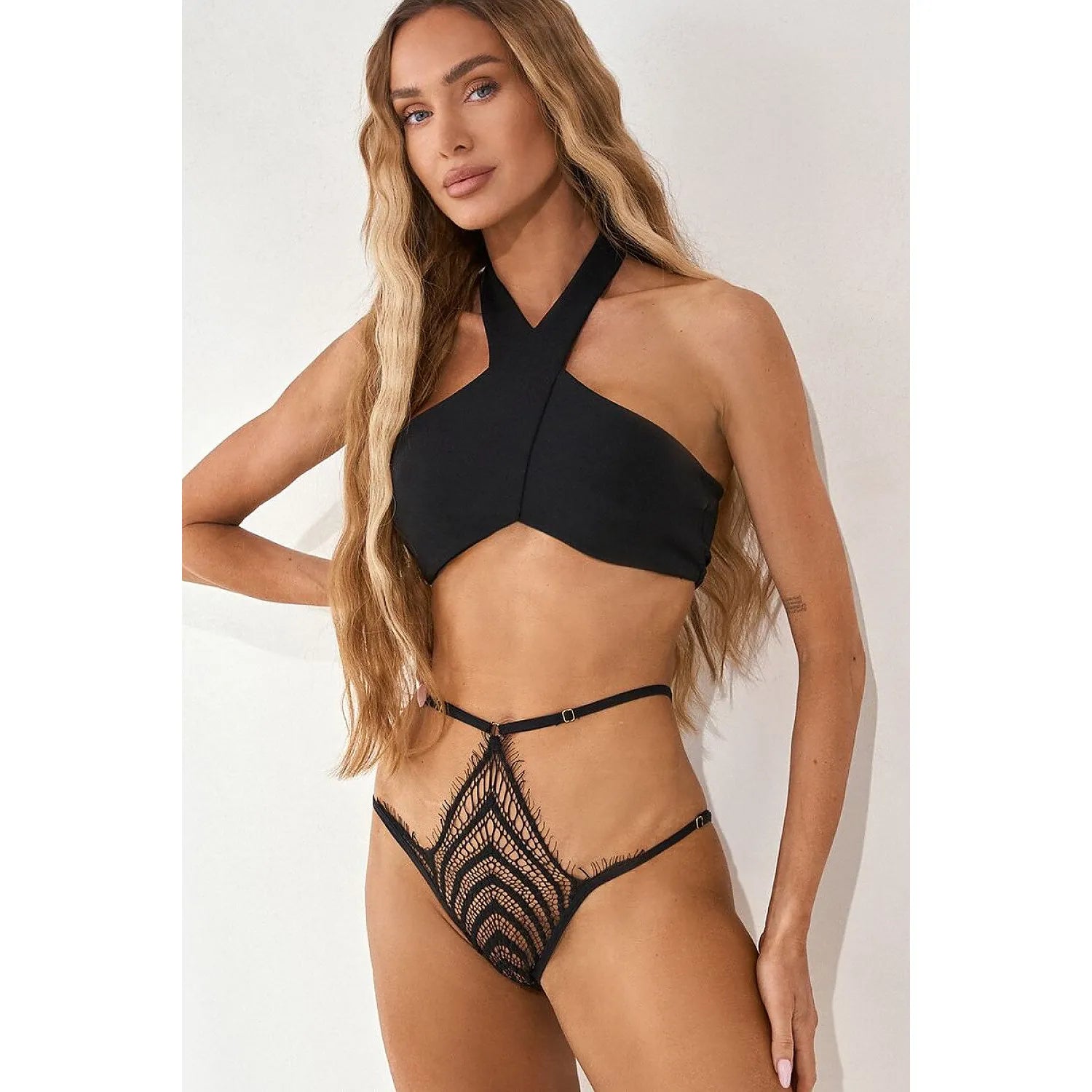 Culottes taille haute dentelle bandes ajustables femmes élégantes ELEGANT PLEASURE