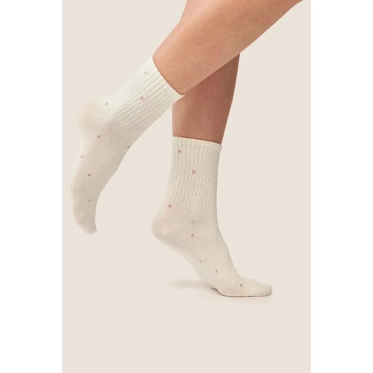Chaussettes hautes confort coton sans compression motif élégant polyvalent