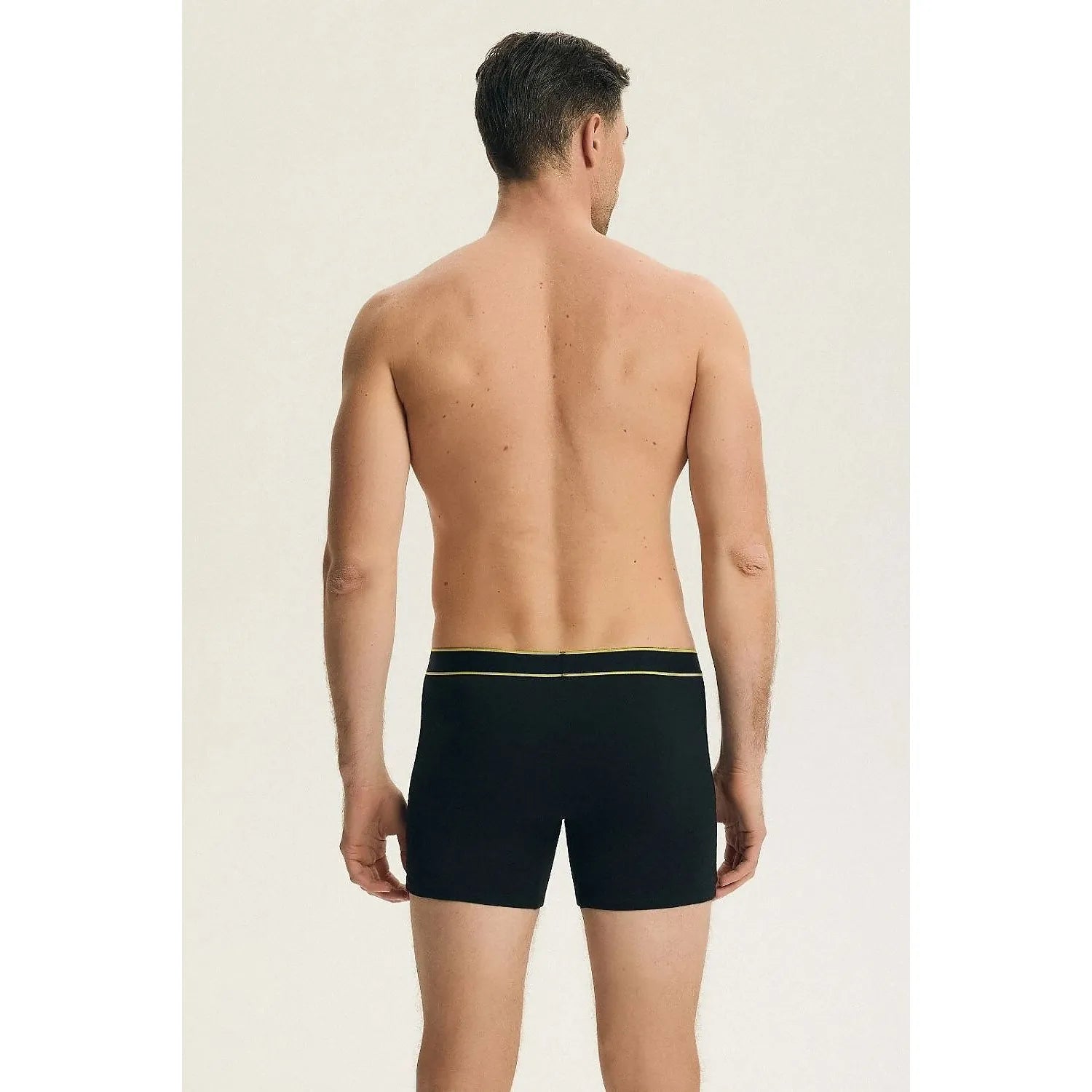 Boxers homme noirs longue jambe en coton, ajustement confortable, pack de 2, design élégant, idéal cadeau Henderson.
