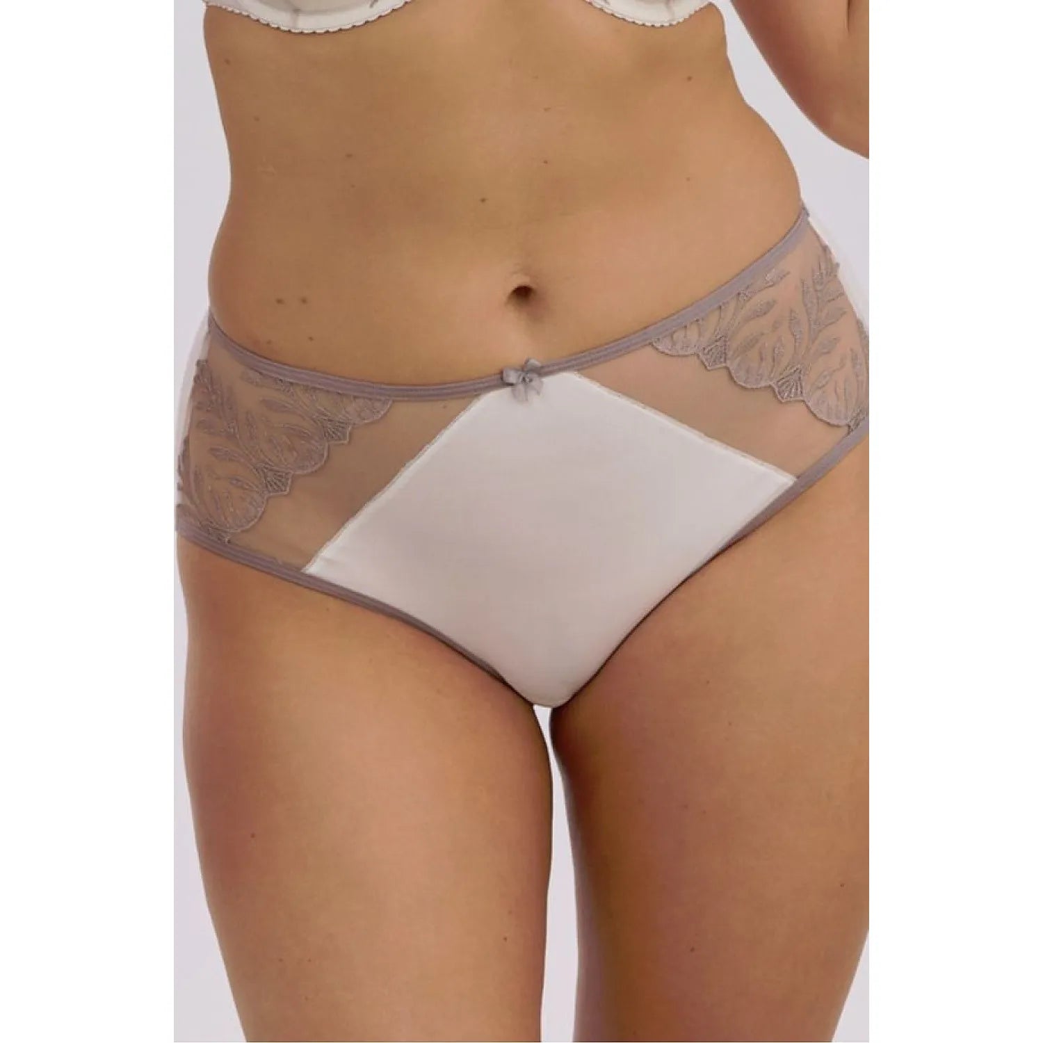 Culottes taille haute confort microfibre dentelle Judith modèle 228497 Gaia