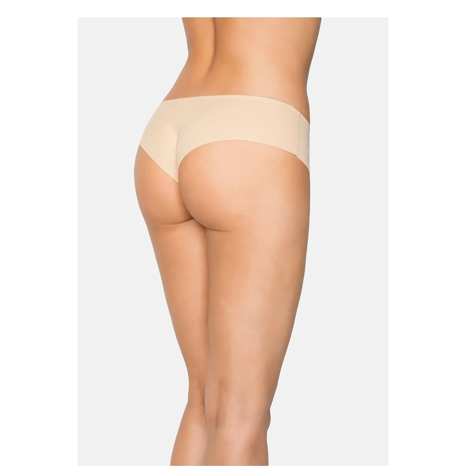 Culottes beige sans couture Teyli, taille moyenne, coupe classique, finitions laser, confort sous robes ajustées.