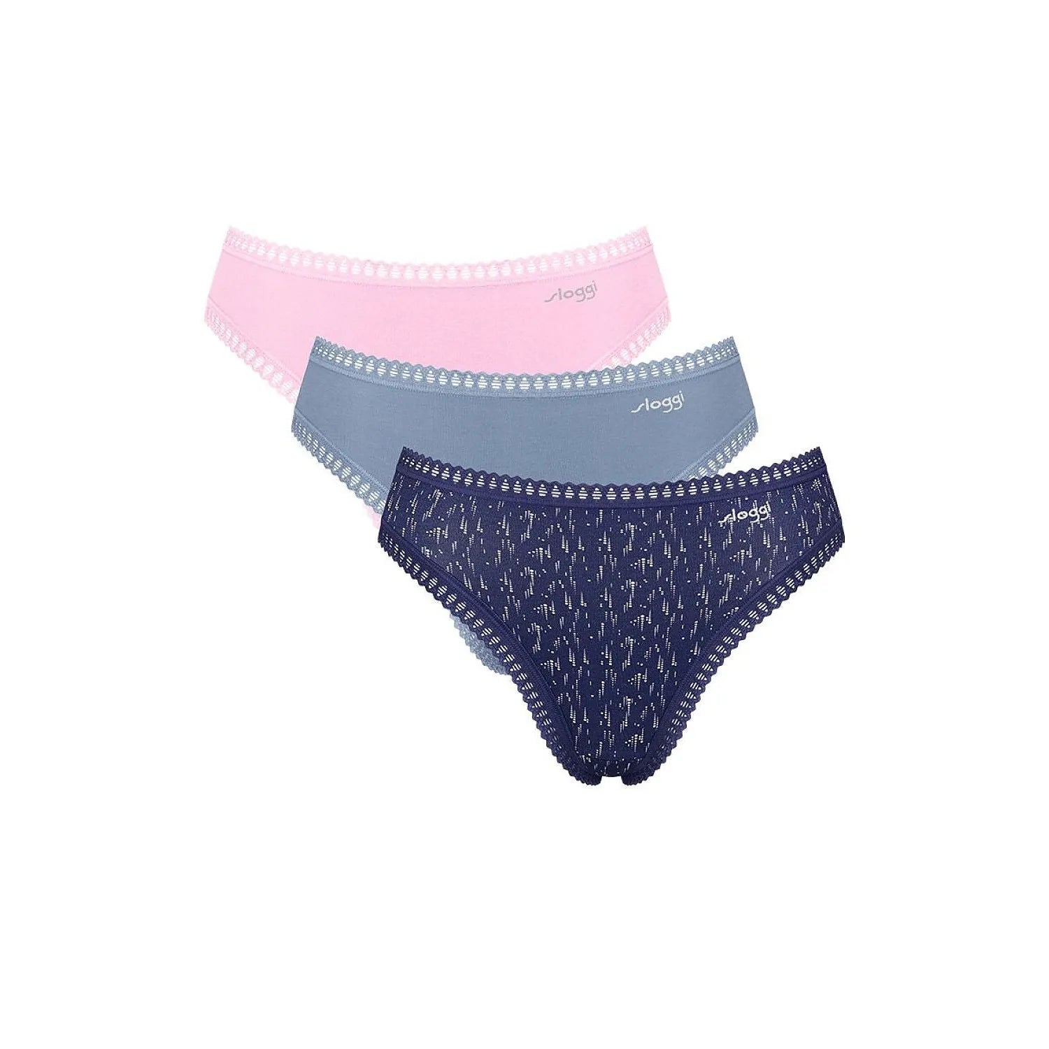 Culottes coton bio haute qualité Go Crush High Leg pack 3 couleurs féminines