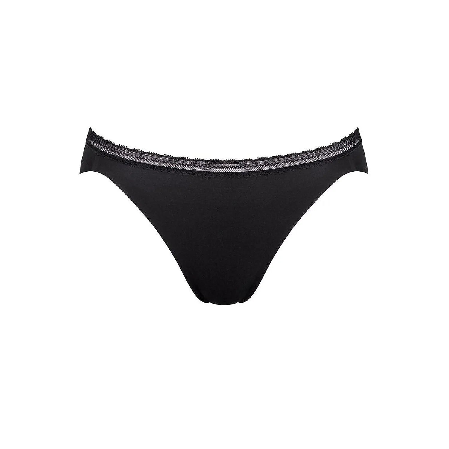 Culotte noire high-leg en microfibre avec dentelle Sloggi Body Adapt Twist, élégance et confort invisibles.