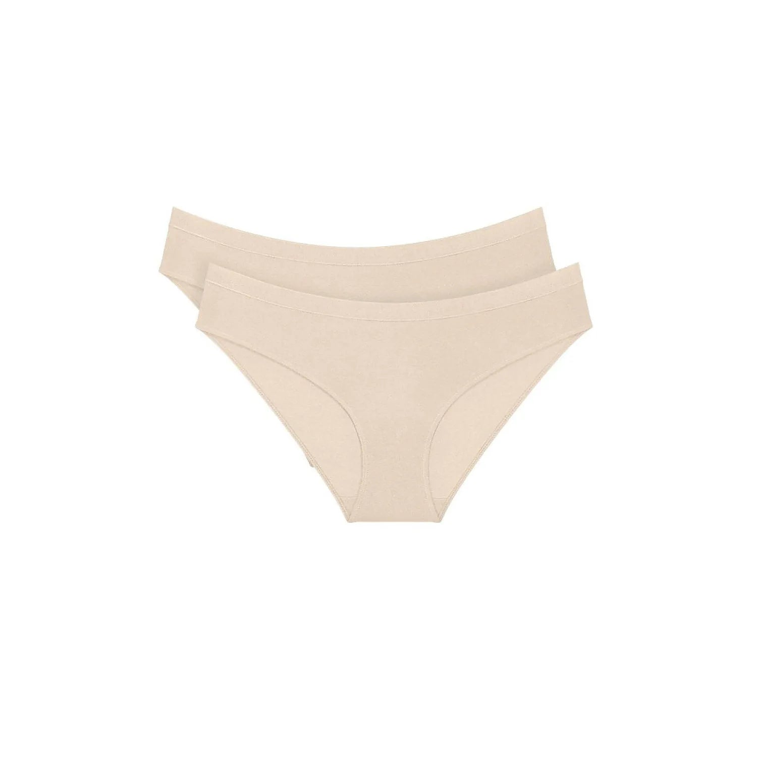 Pack de 2 culottes invisibles beige sans couture Triumph pour femmes, confort modal respirant.
