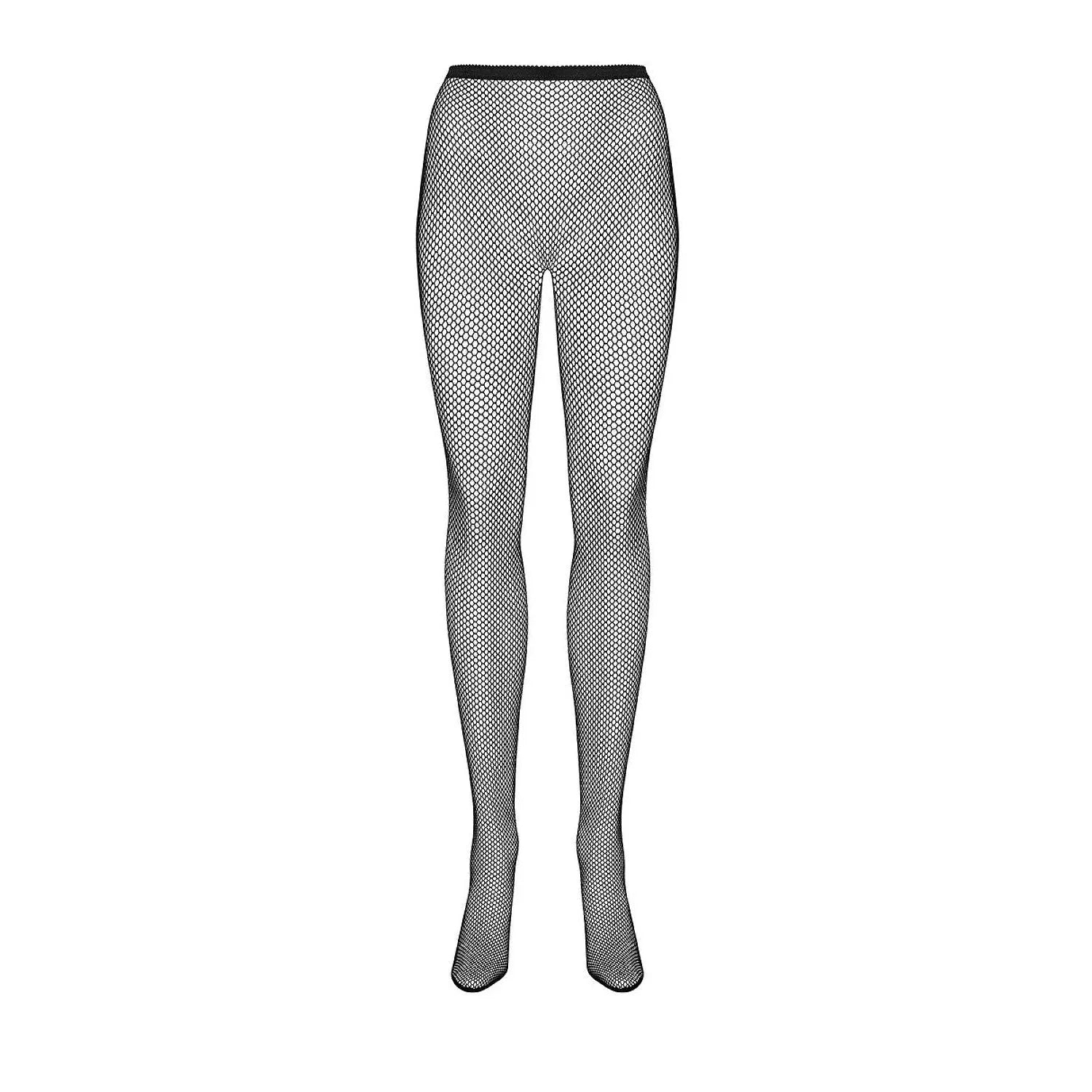 Collants filet noirs S233, découpe audacieuse, style sensuel féminin, fesses découvertes, élégance et caractère.