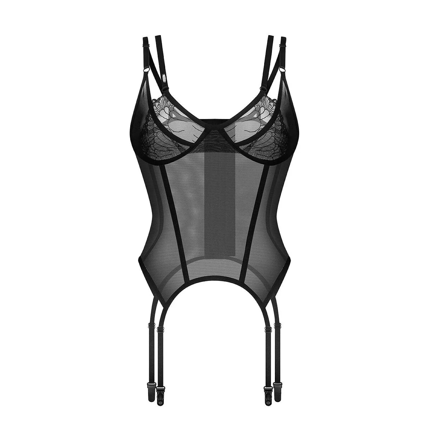 Culotte en dentelle géométrique noire chic, design moderne, élégante et sensuelle pour femmes, haute qualité.
