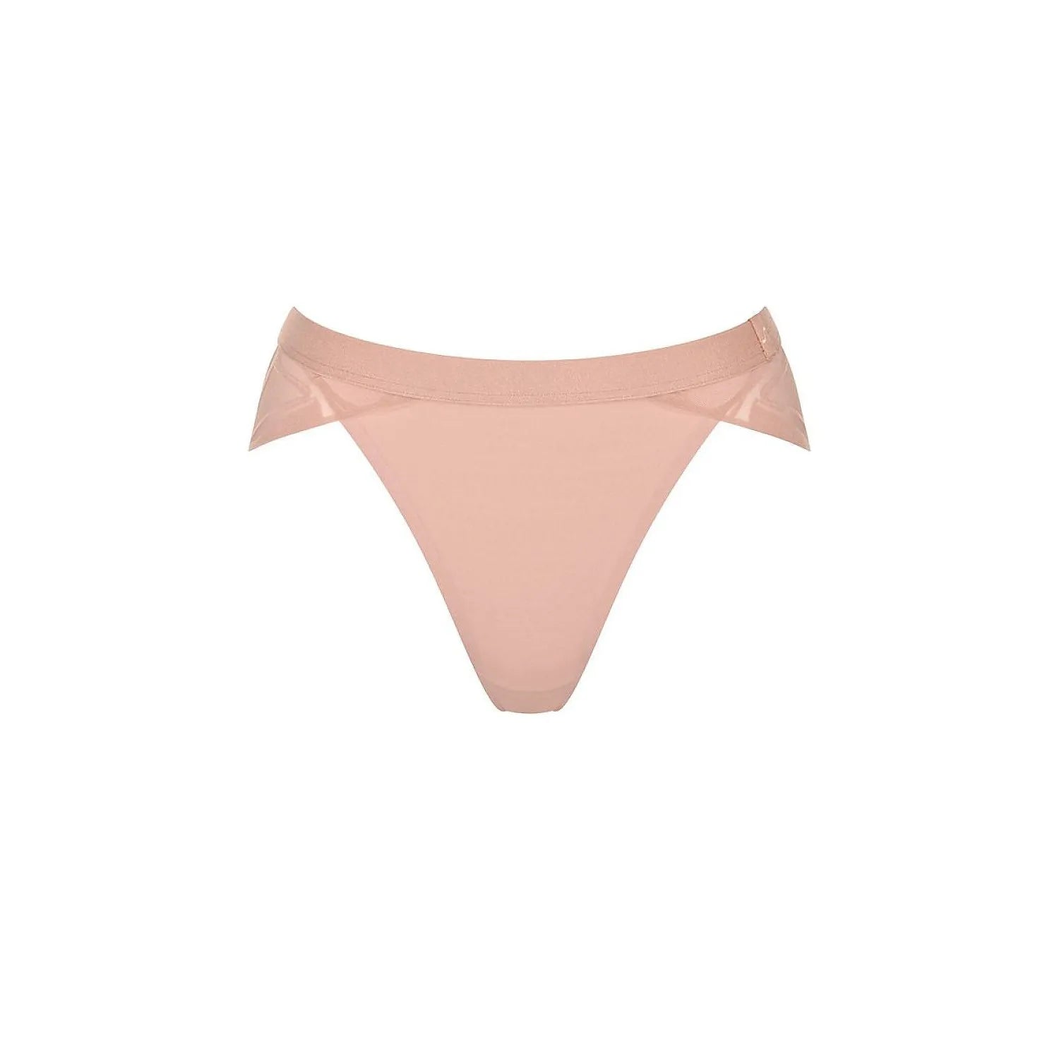 Culottes hautes Rosie Woods en tulle transparent rose, design élégant et confortable, silhouette sublimée.