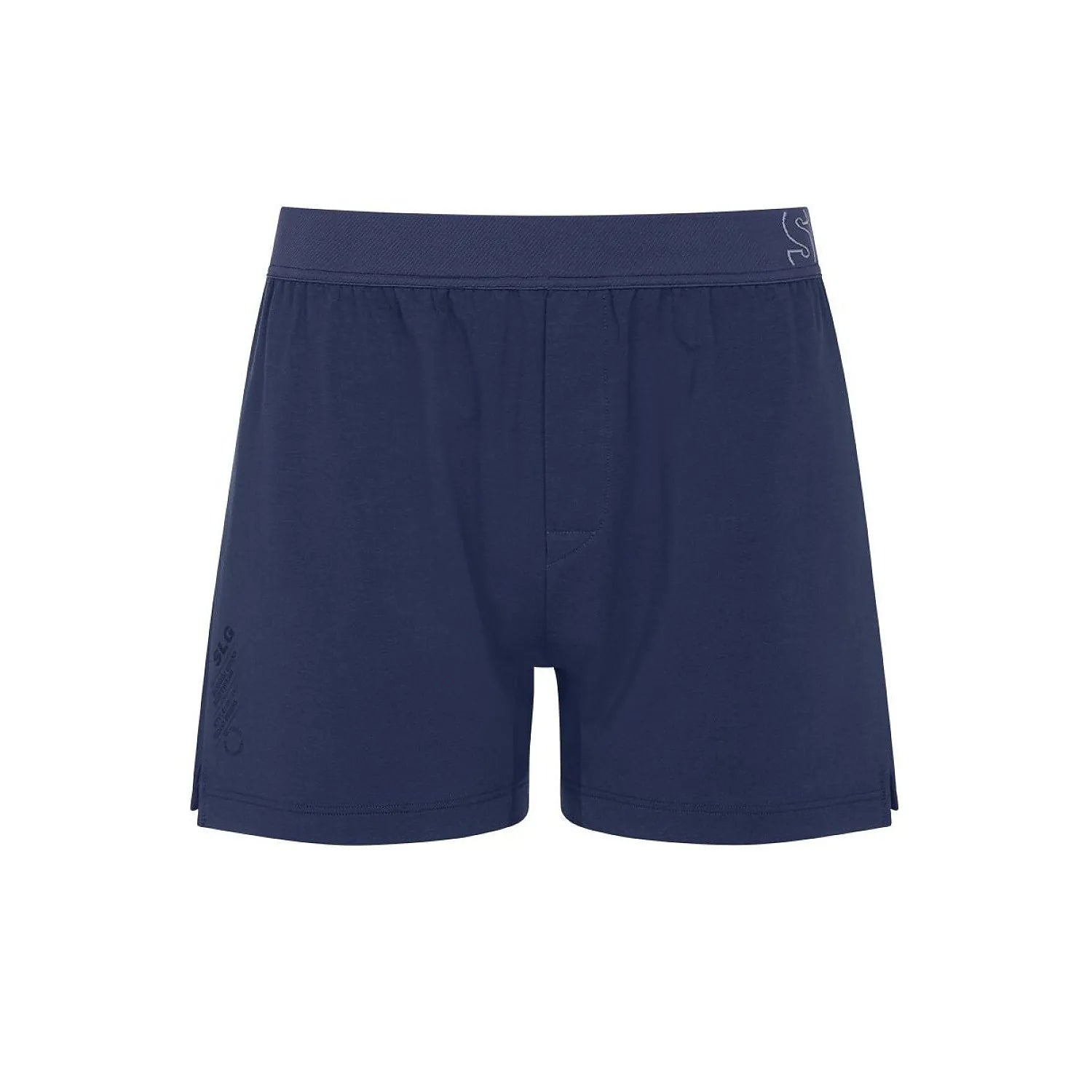 Boxer homme bleu marine Sloggi en coton biologique, coupe moderne, respirant, avec ceinture élastique pour confort optimal.