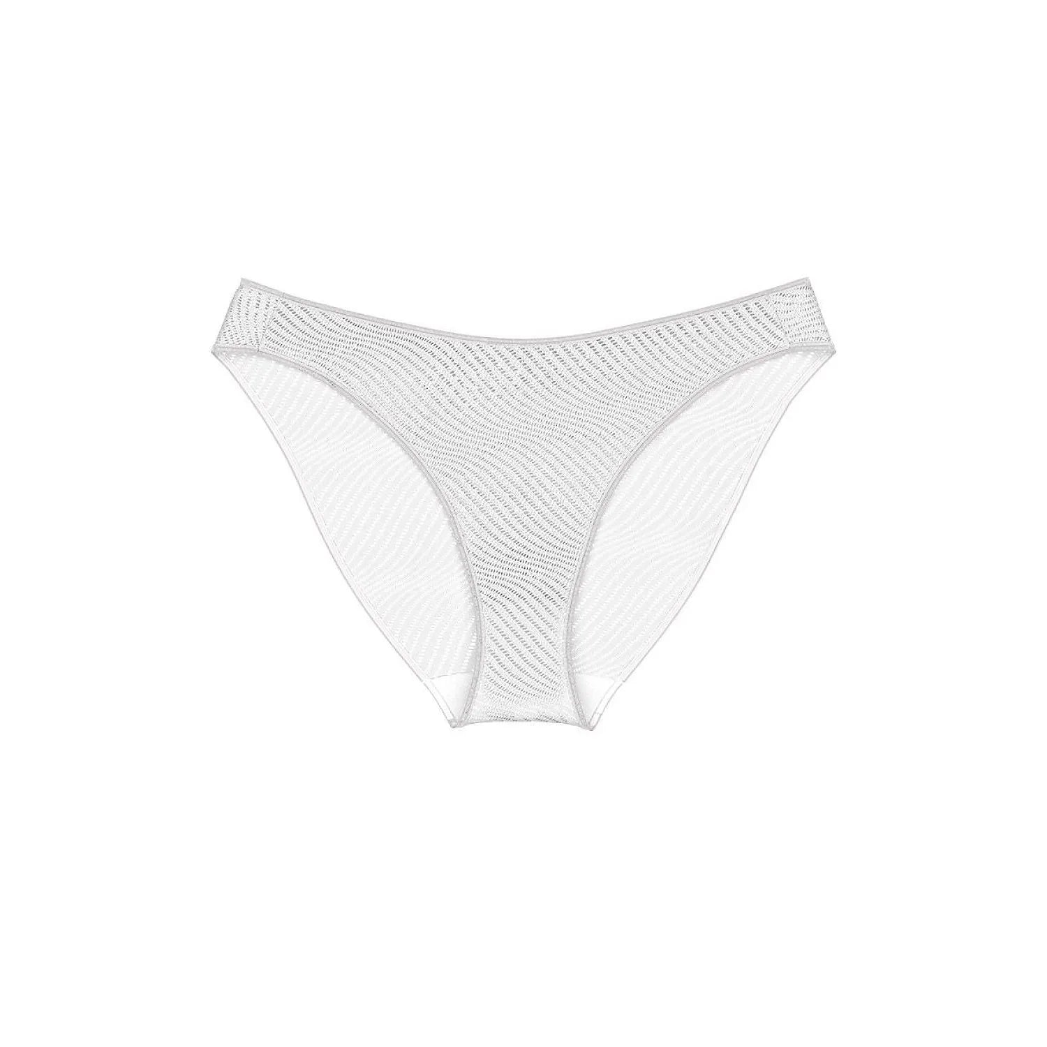 Culotte Triumph Tai Harmony Spotlight blanche, dentelle délicate, motif transparent, bords élastiques confortables.