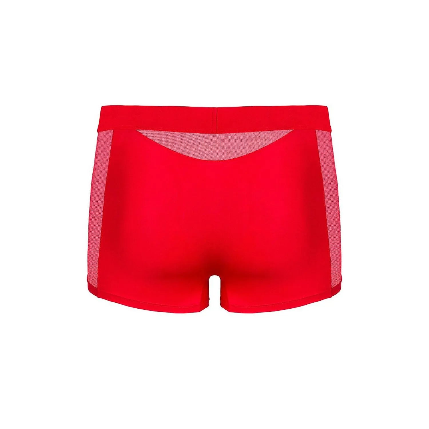 Boxer rouge moderne Boldero homme, taille L/XL, semi-transparent, coupe ajustée, matériau élastique et confortable.