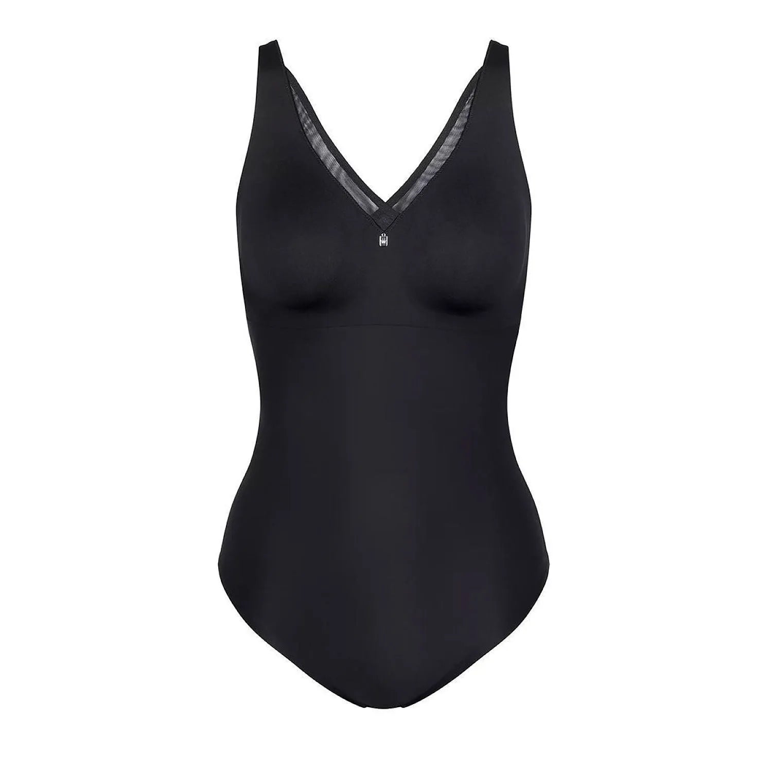 Body modelant noir sans armature Triumph, design élégant, soutien-gorge intégré, silhouette affinée, confort optimal.