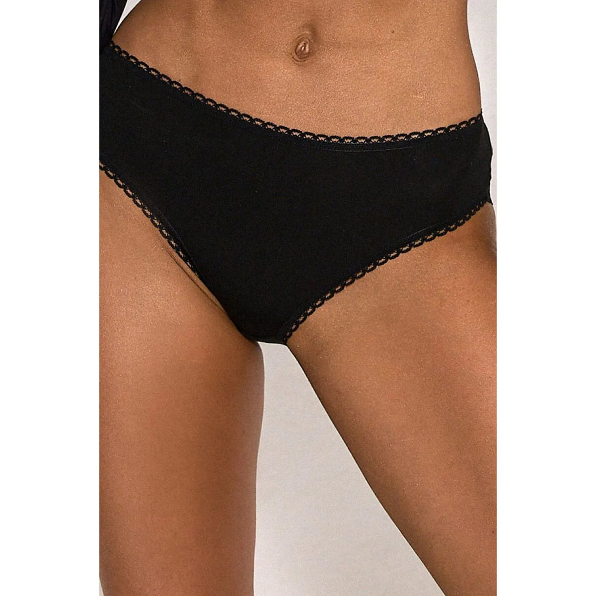 Culottes femme dentelle coton noir confort Pure Promise n° 32 Róża