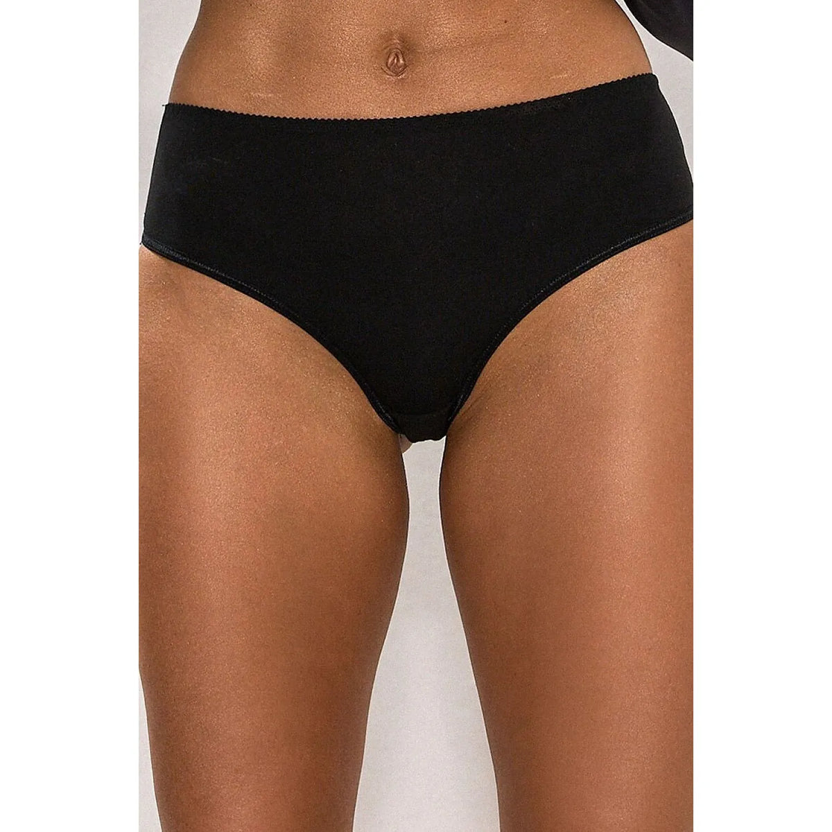 Culottes coton noir taille haute dentelle romantique confort femmes