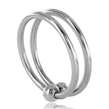 Double Cockring Acier Érection Renforcée Durable