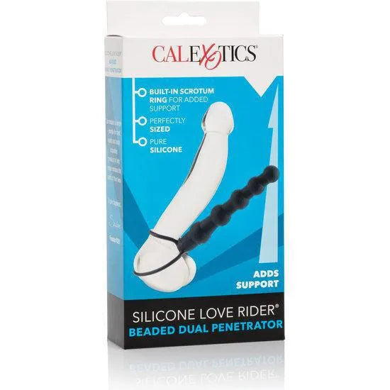 Double Pénétrateur Perlé En Silicone Pour Couples