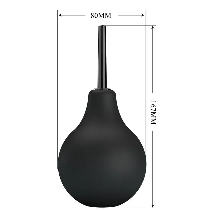 Douche Anale Caoutchouc Noire Imperméable