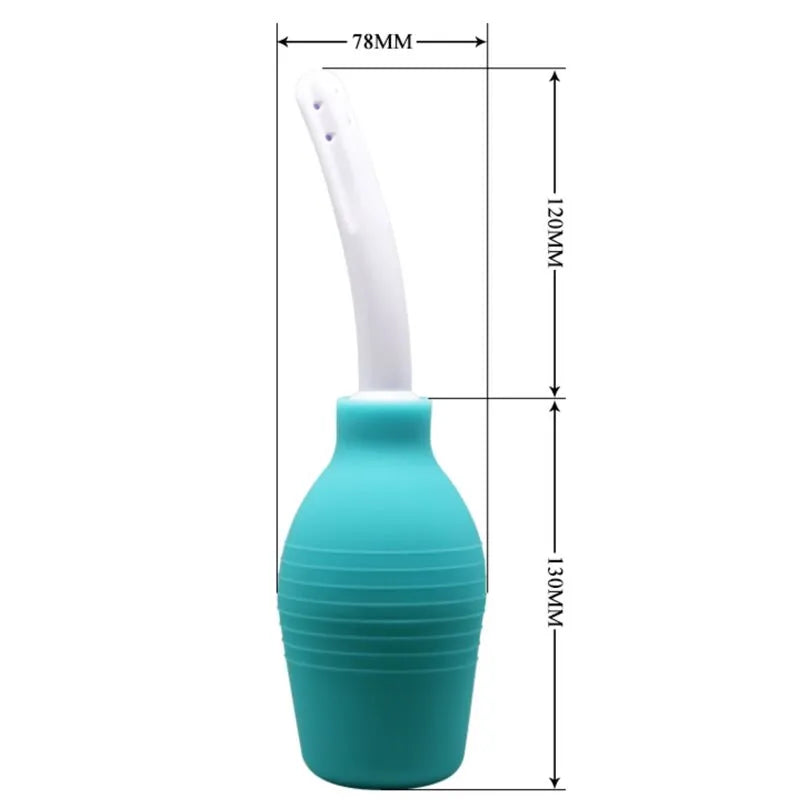 Douche Anale Silicone Bleue Imperméable