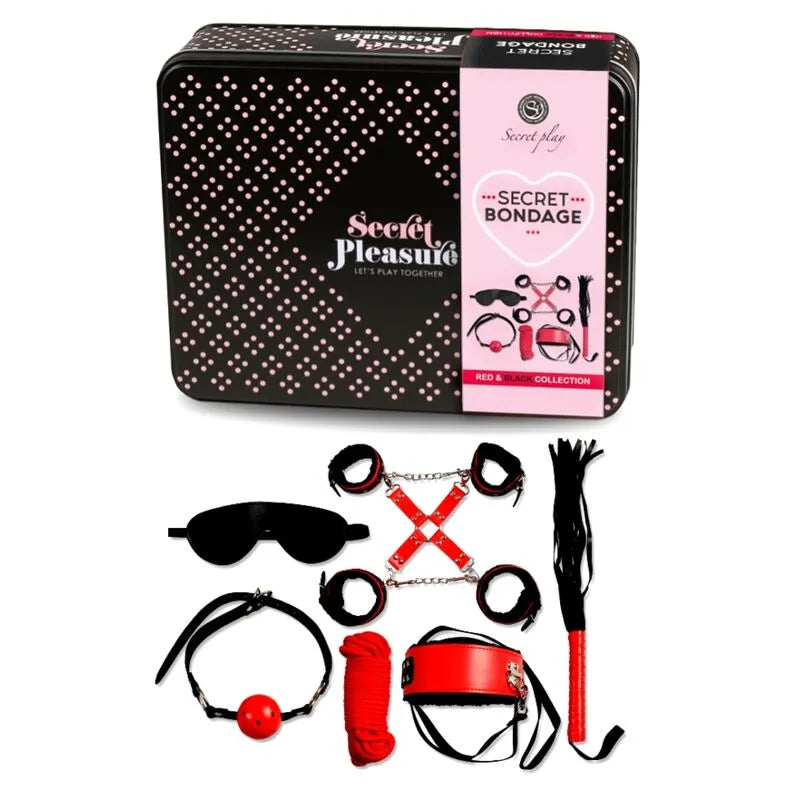 Ensemble Bondage Cuir Synthétique Noir