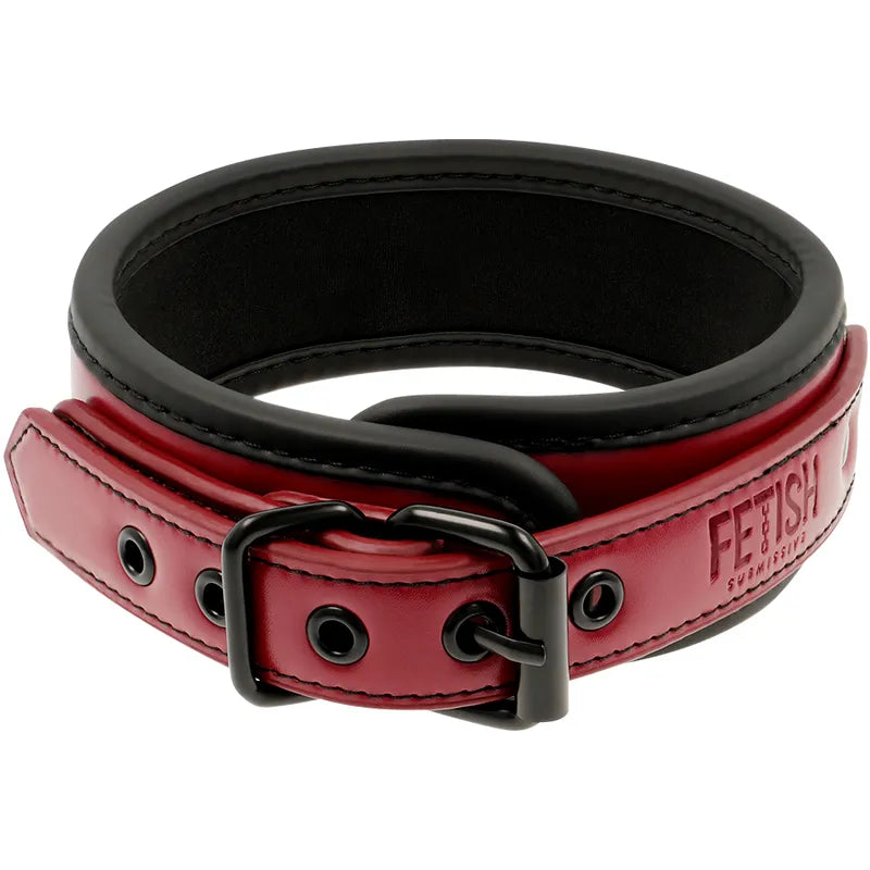 Ensemble Collier Et Menottes Cuir Vegan Bdsm
