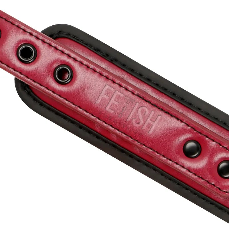 Ensemble Collier Et Menottes Cuir Vegan Bdsm