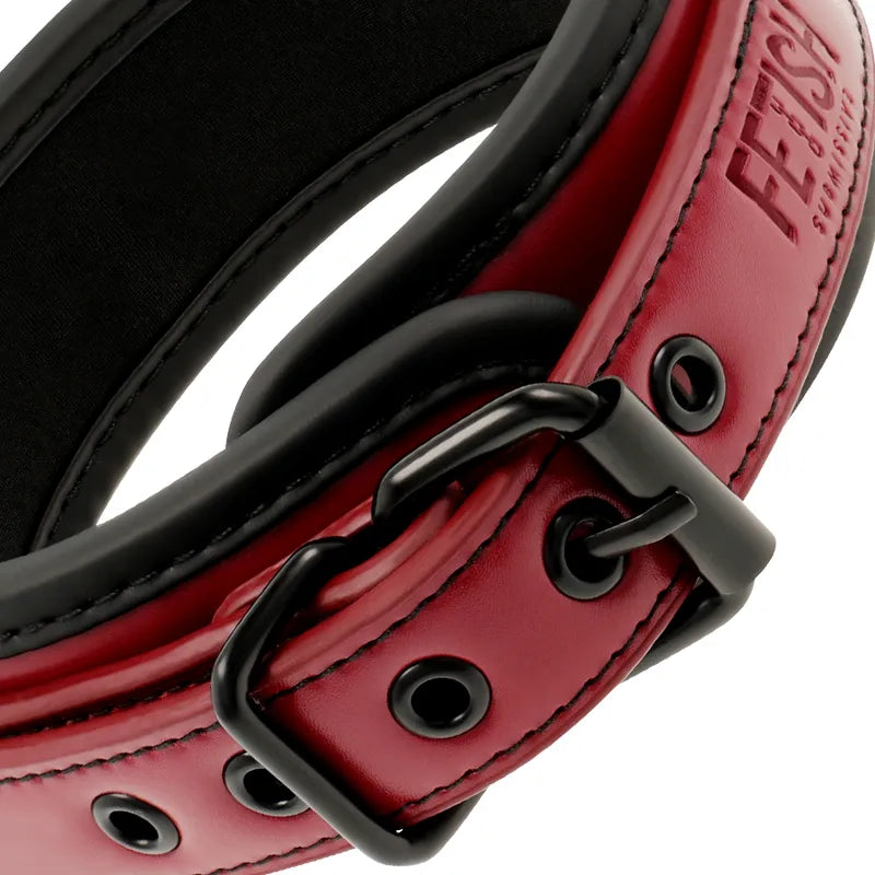 Ensemble Collier Et Menottes Cuir Vegan Bdsm