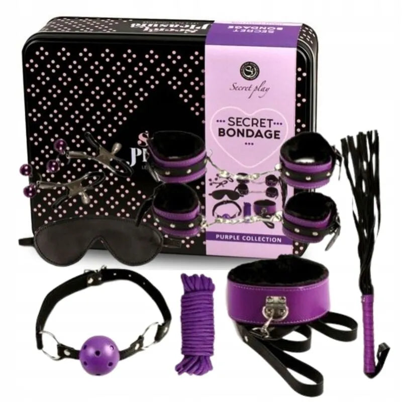 Ensemble De Bondage En Cuir Synthétique Noir