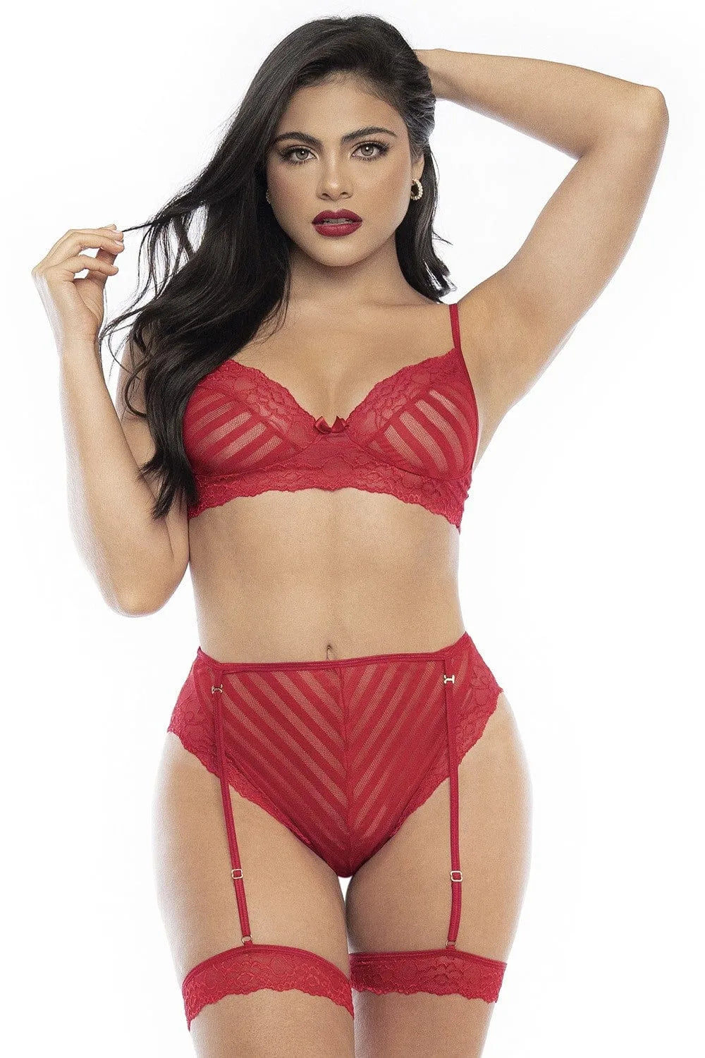 Ensemble Lingerie Dentelle Rouge Confortable