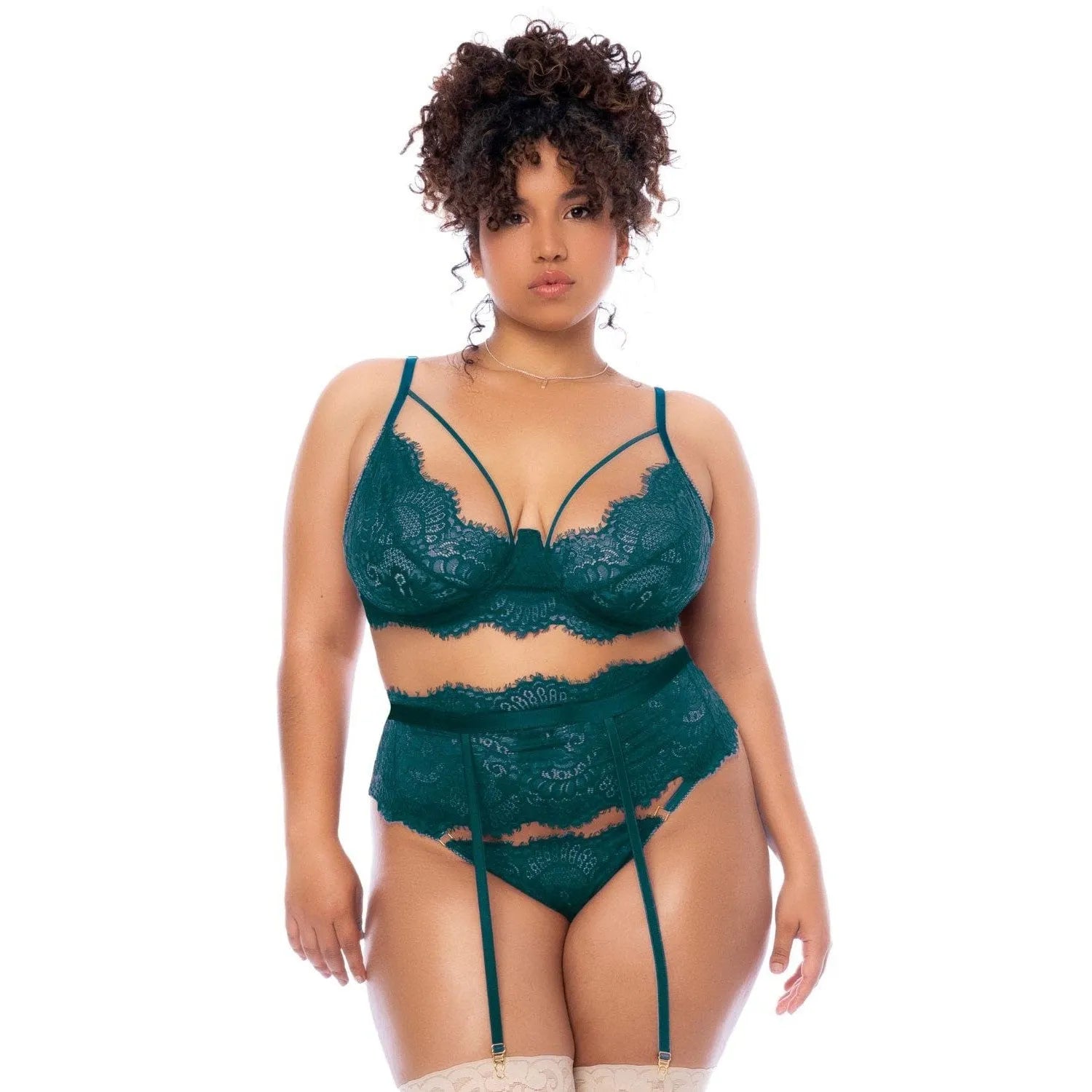 Ensemble Lingerie Grande Taille Dentelle À Cils