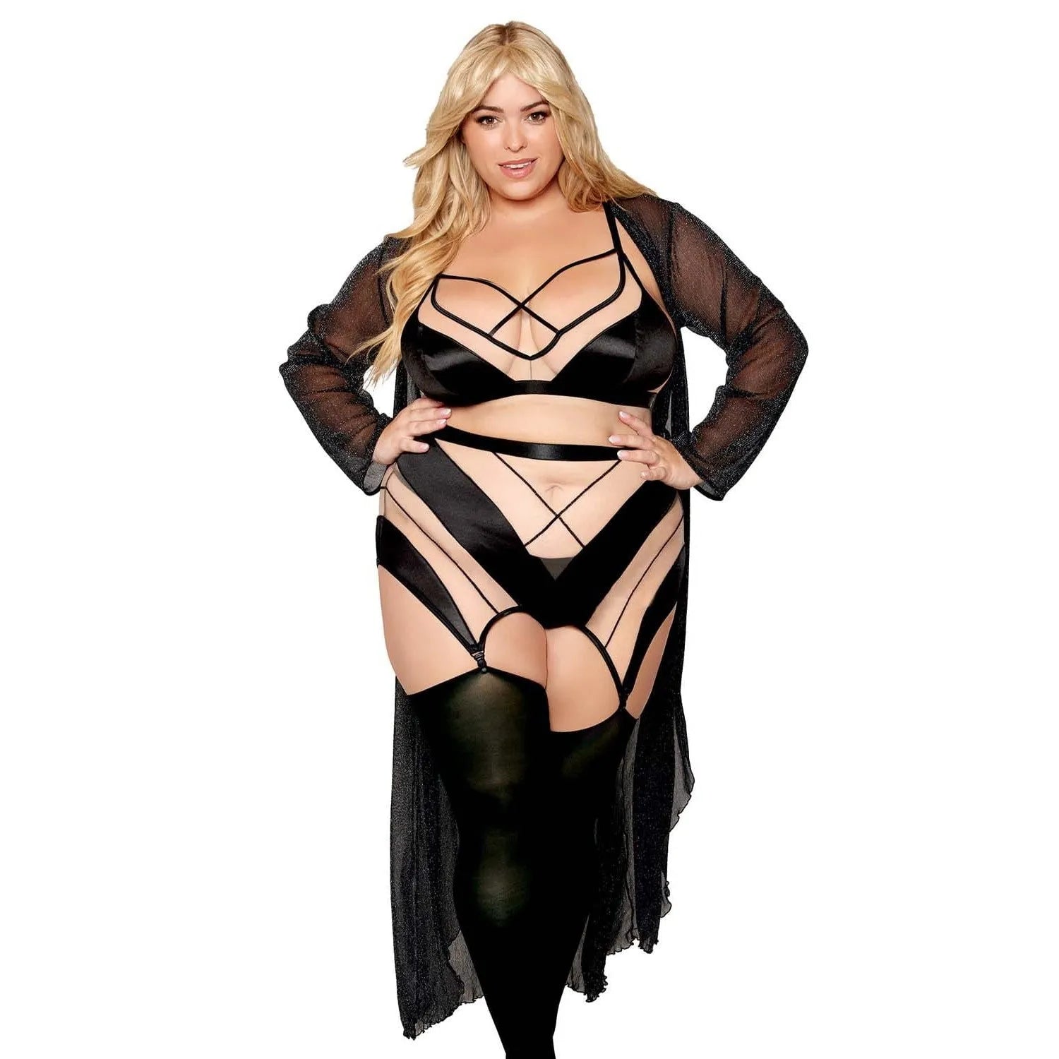 Ensemble Lingerie Grande Taille Dominatrice Sexy Moderne