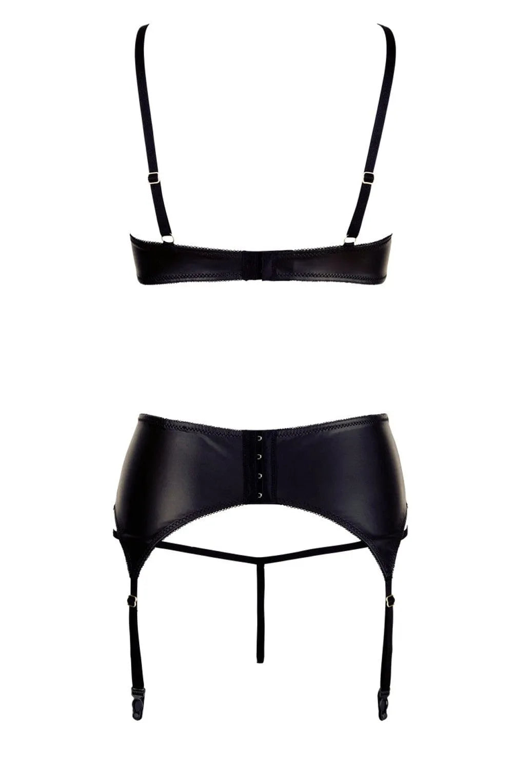 Ensemble Lingerie Érotique Trois Pièces Noir