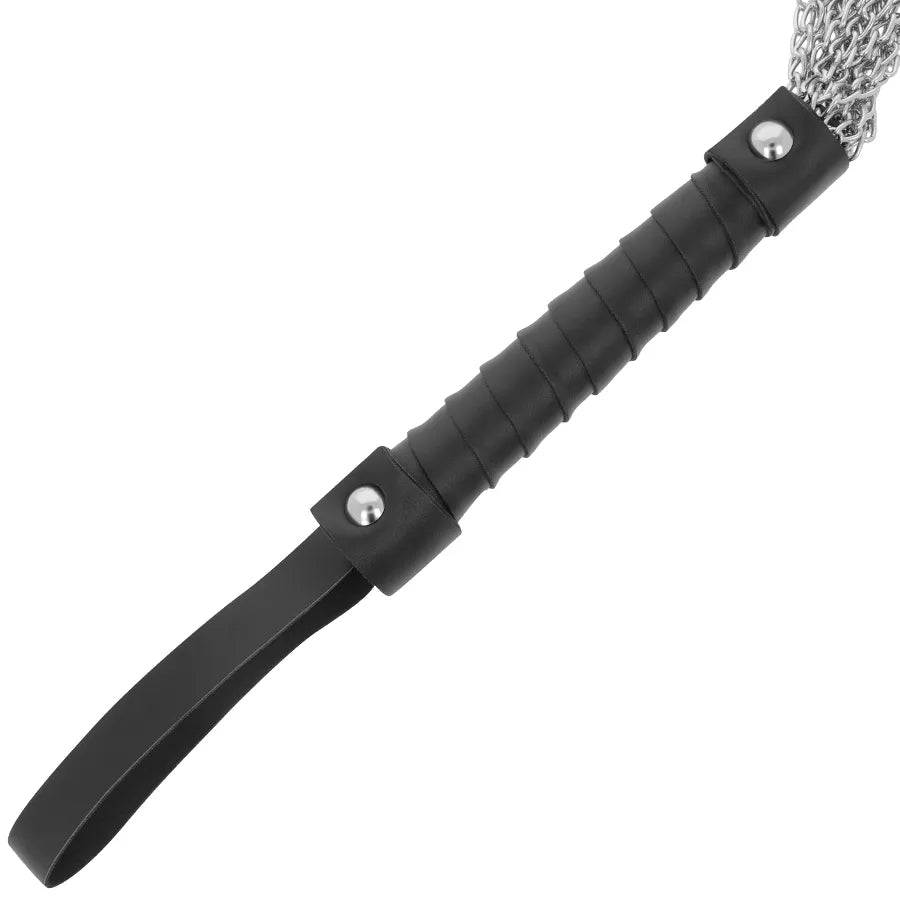 Fouet Bondage Métal Noir Élégant