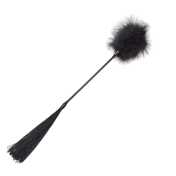 Fouet Plumeau Noir Accessoire Plaisir Adulte